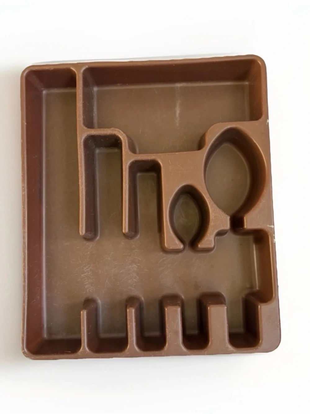 Vtg Rubbermaid Brown Silverware Drawer Organizer Tray 2922 Flatware Utensil 70s